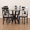 Baxton Studio Reagan Sand Upholstered and Dark Brown Wood 5-Piece Dining Set 169-8961-10900 - alternate 5
